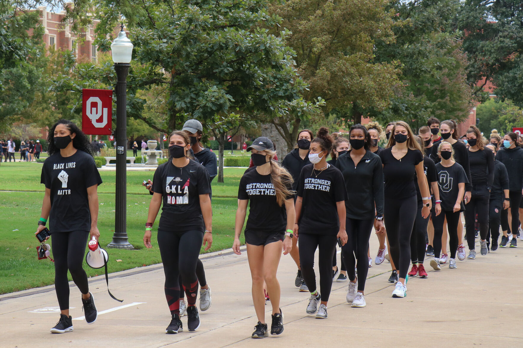 OU Athletes march
